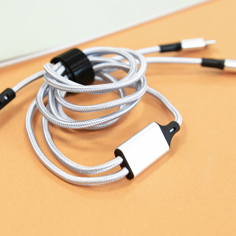 Express 72h - Câble de charge personnalisable 4 en 1 20W – en matériaux recyclés - Renkei | pandacolach - 2