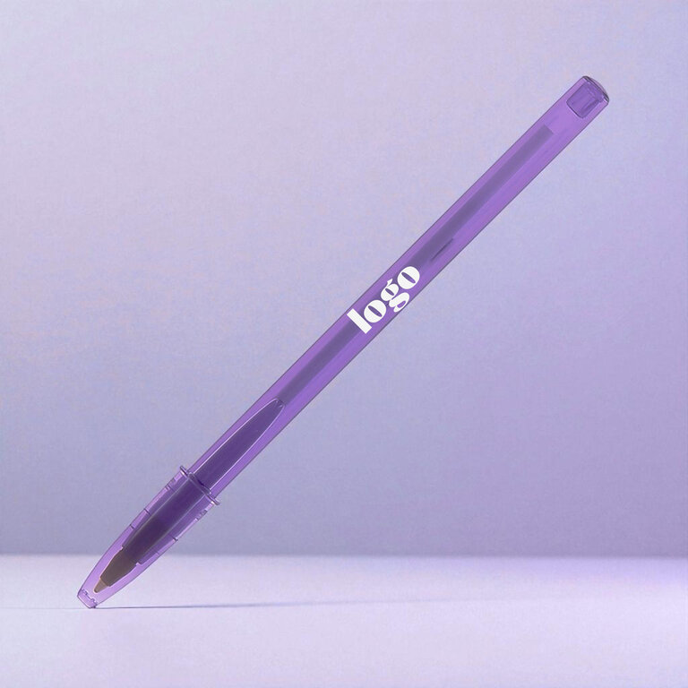 Stylo bille personnalisé avec capuchon BIC® - Style Bille Clear | pandacola