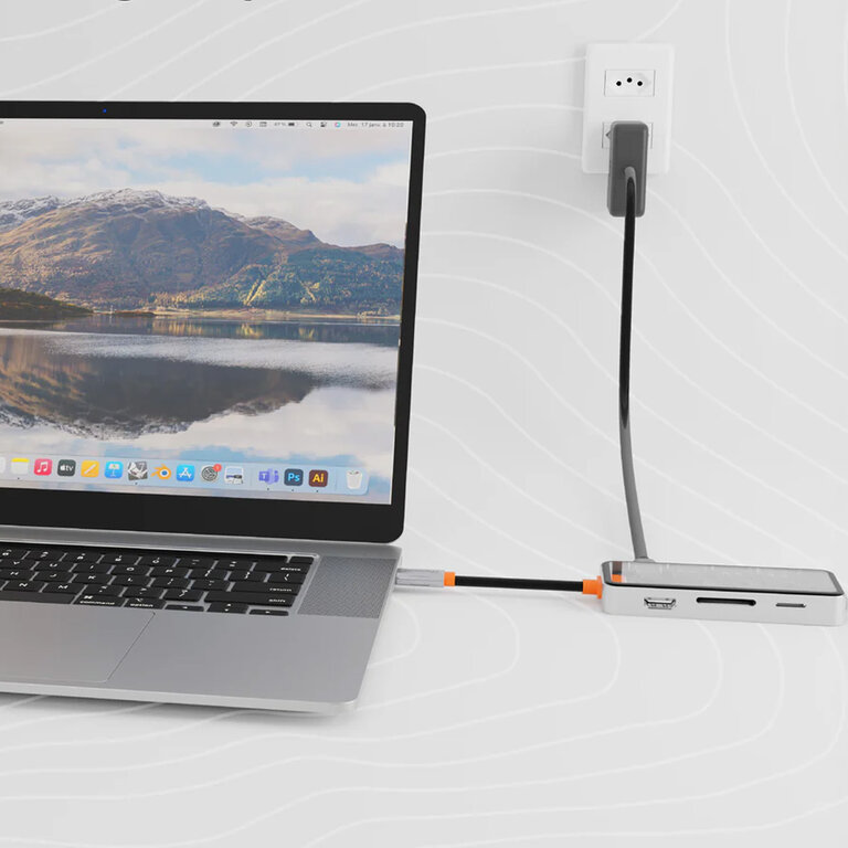 Adaptateur personnalisable multiport USB-C - 8 en 1 - Hubline | pandacolach - 1