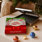 Calendrier de l'avent personnalisable dans une boîte en acier Lindt Lindor - Appy box | pandacolach - thumb - 2