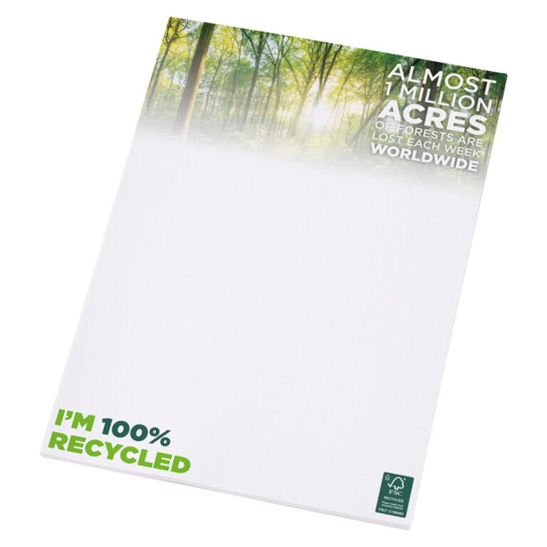 Bloc-notes personnalisable A4 avec 25, 50 ou 100 feuilles - Ramsay recyclé | pandacola - 2