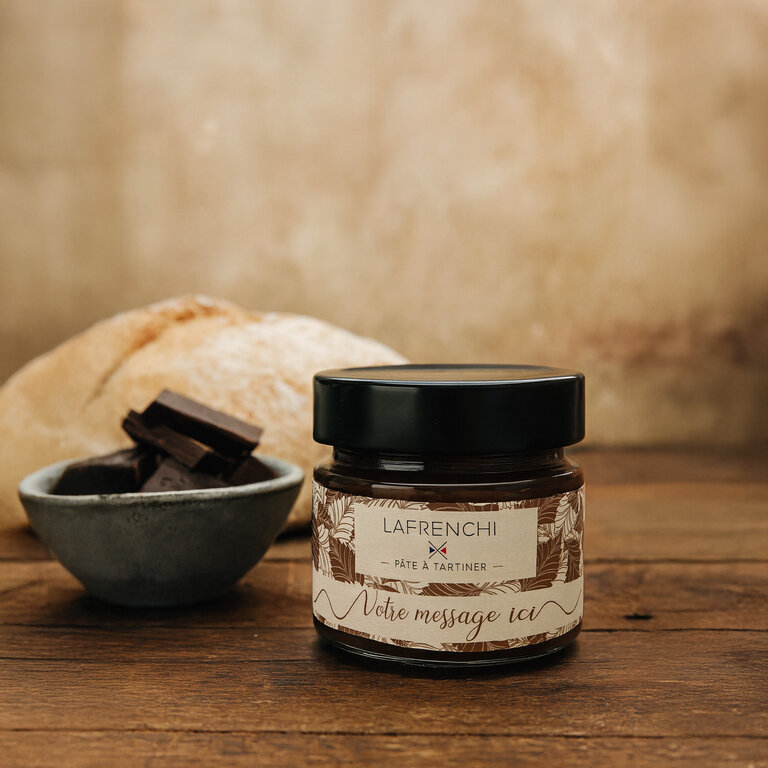 Pâte à tartiner chocolat–noisette personnalisable made in France - Lucie mini | pandacolach