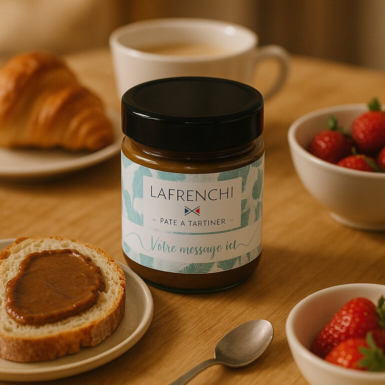 Pâte à tartiner chocolat–noisette personnalisable made in France - Lucie | pandacolach