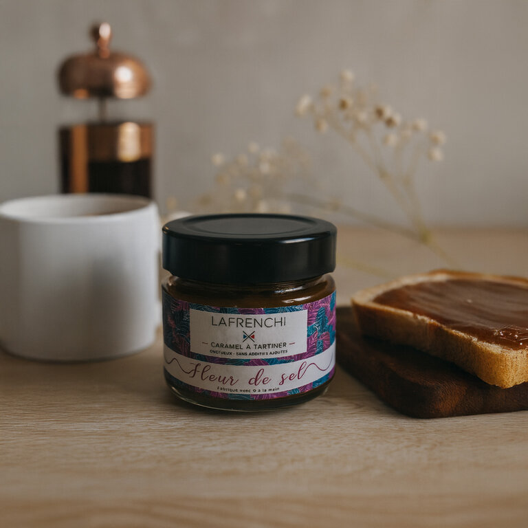 Caramel à tartiner fleur de sel personnalisable made in France - Edgar | pandacolach