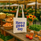 Tote bag promotionnel avec soufflet et punchline imprimé  - Rhea | pandacolach - thumb - 4