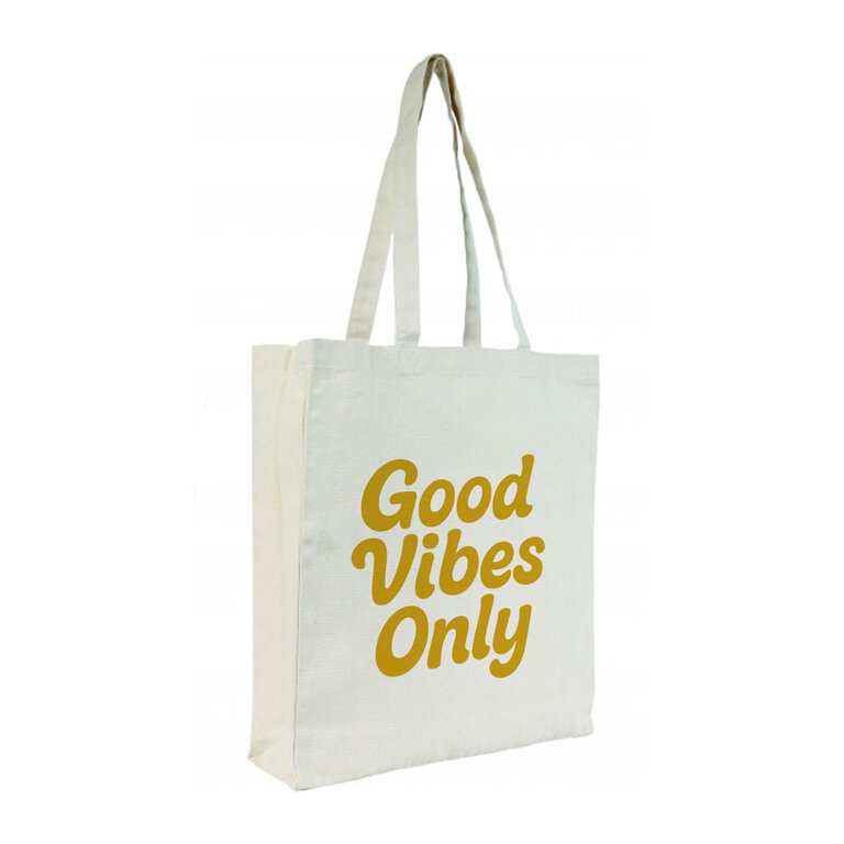Tote bag promotionnel avec soufflet et punchline imprimé  - Rhea | pandacolach - 1