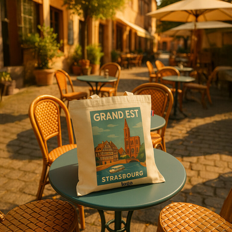 Tote bag personnalisable made in France avec illustration des régions françaises - Enea | pandacola