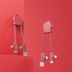 Mini chargeur multi câbles publicitaire en plastique de couleur - Octomini | pandacola - thumb - 2