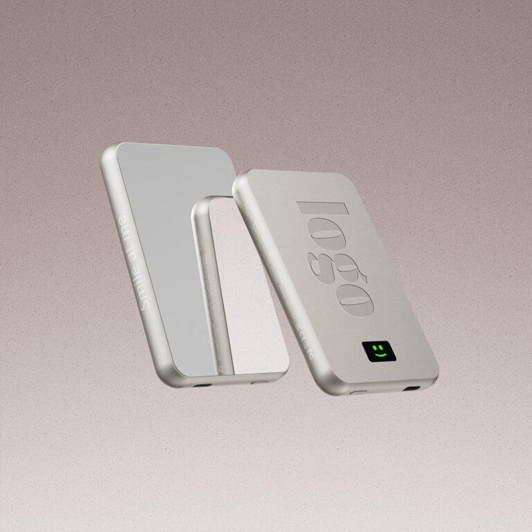Batterie externe personnalisable effet miroir 500 mAh - Smile | pandacola