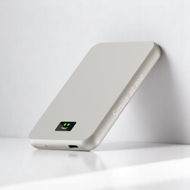 Batterie externe personnalisable effet miroir 500 mAh - Smile | pandacolach - 3