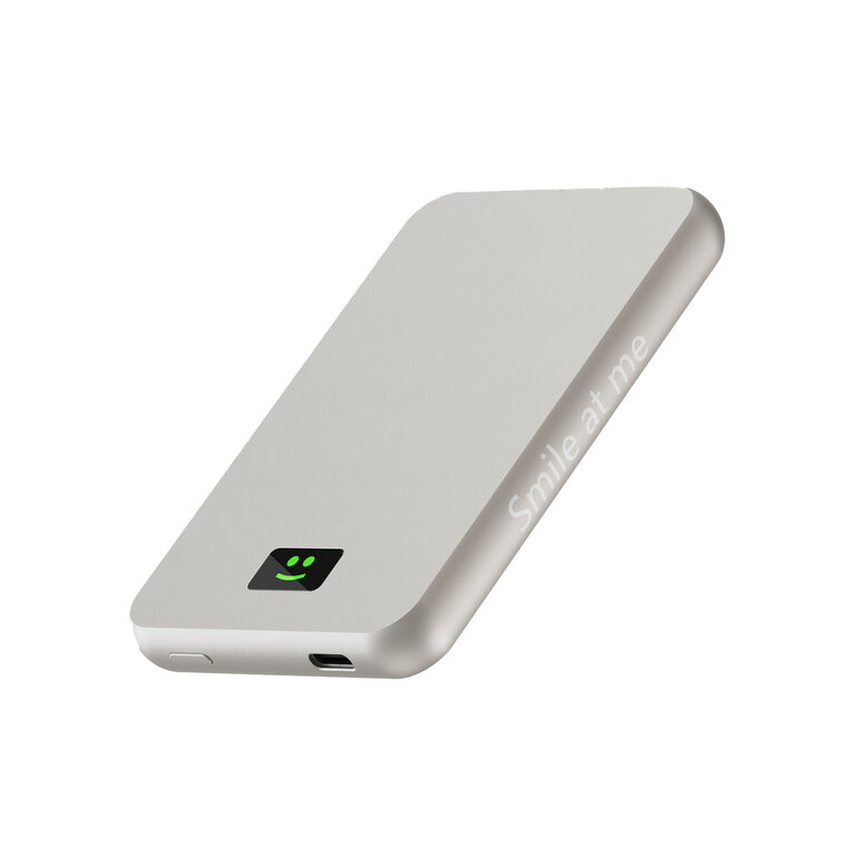 Batterie externe personnalisable effet miroir 500 mAh - Smile | pandacolach