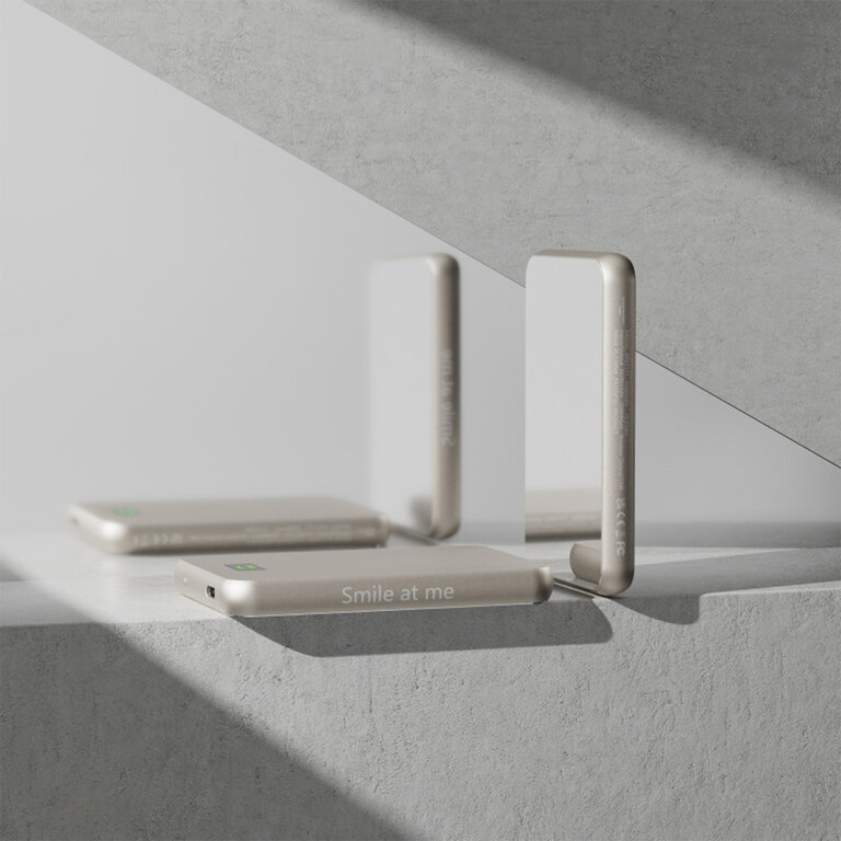 Batterie externe personnalisable effet miroir 500 mAh - Smile | pandacolach - 2