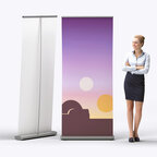 Roll up personnalisable premium noir mat 85cm | pandacolach - thumb - 1