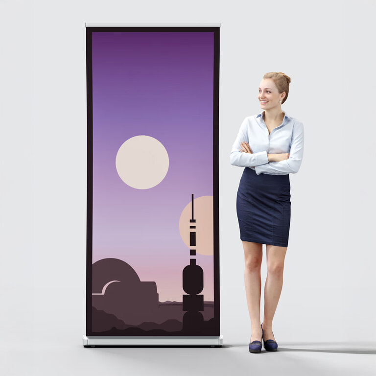 Roll up personnalisable premium noir mat 85cm | pandacolach - 2