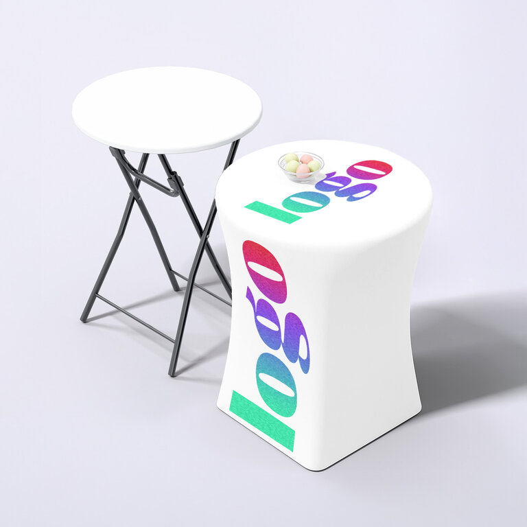 Table pliante ronde avec housse personnalisable 80cm | pandacolach