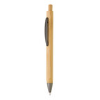 Stylo bille triangulaire personnalisable en bambou et métal - Trilo | pandacola - thumb