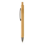 Stylo bille triangulaire personnalisable en bambou et métal - Trilo | pandacola - thumb - 1