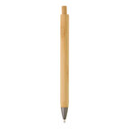 Stylo bille triangulaire personnalisable en bambou et métal - Trilo | pandacola - thumb - 2