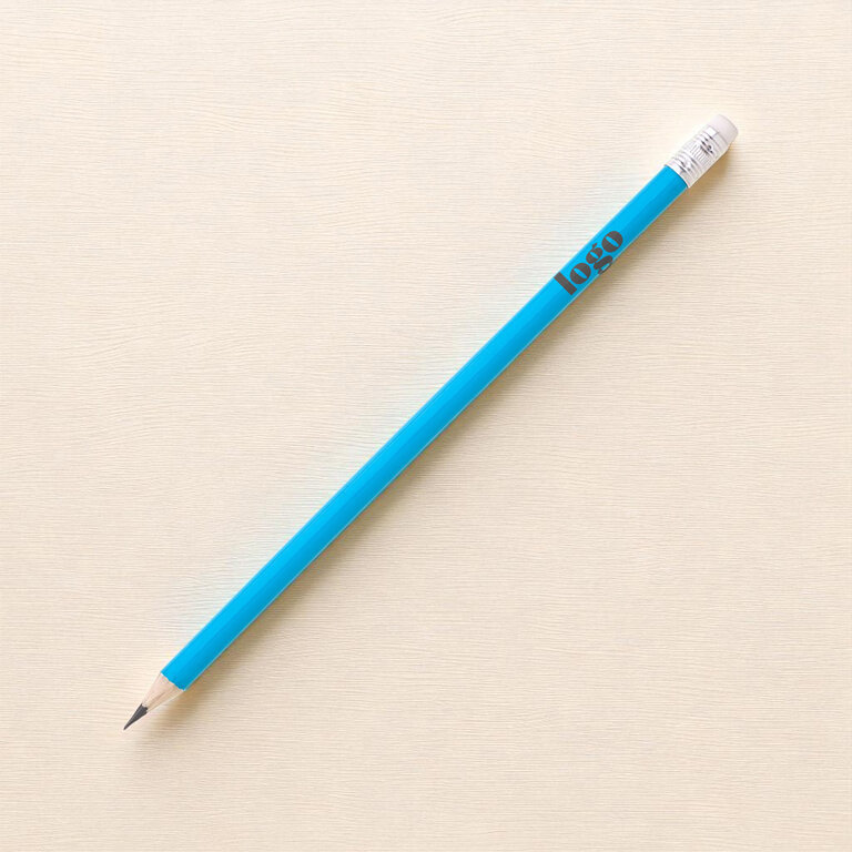 Crayon graphite personnalisable long avec gomme - Lungo | pandacola