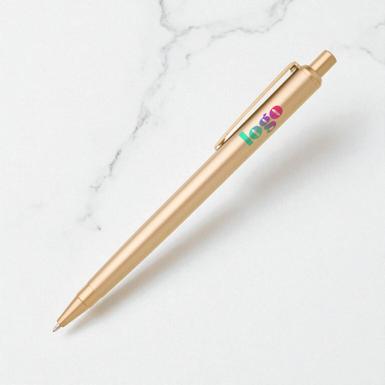 Stylo bille personnalisable finition or ou argent élégante - Hote Metalic | pandacolach