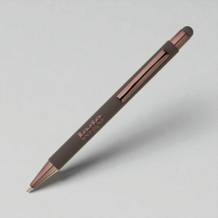 Stylo bille personnalisable en métal finition soft touch - Salga Soft | pandacolach