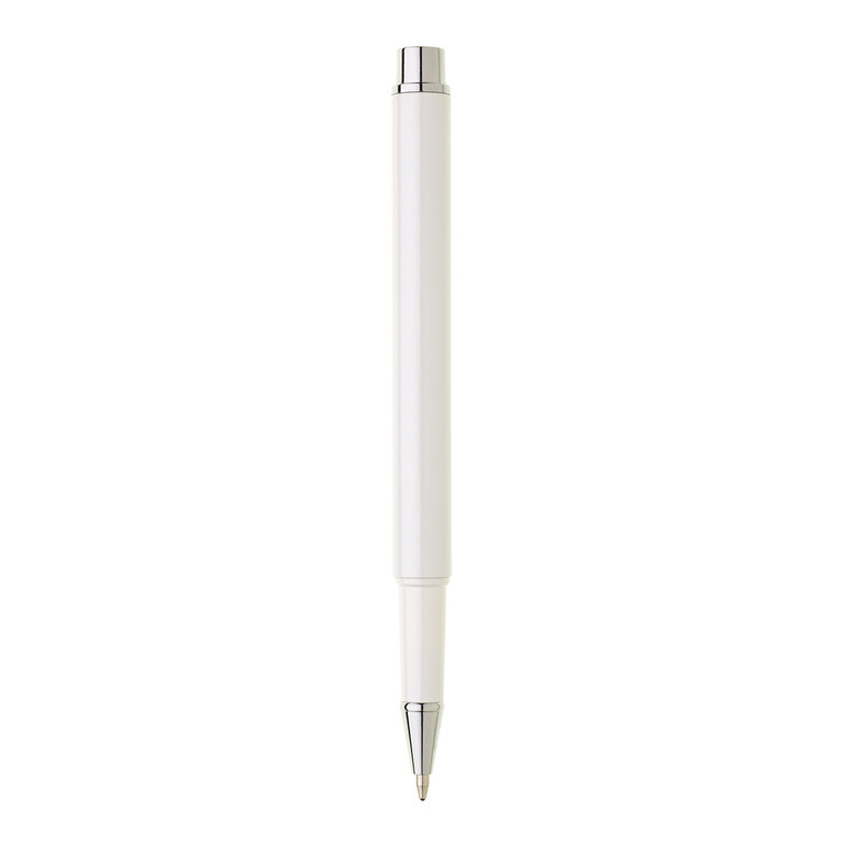 Stylo gel publicitaire finition blanche nacrée et détails métalliques raffinés - Elenti Gel | pandacola - 3