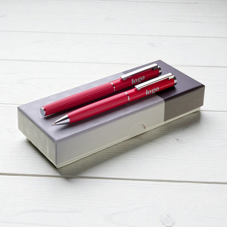 Coffret stylo et roller personnalisable finition premium en étui rigide - Belani Set | pandacola