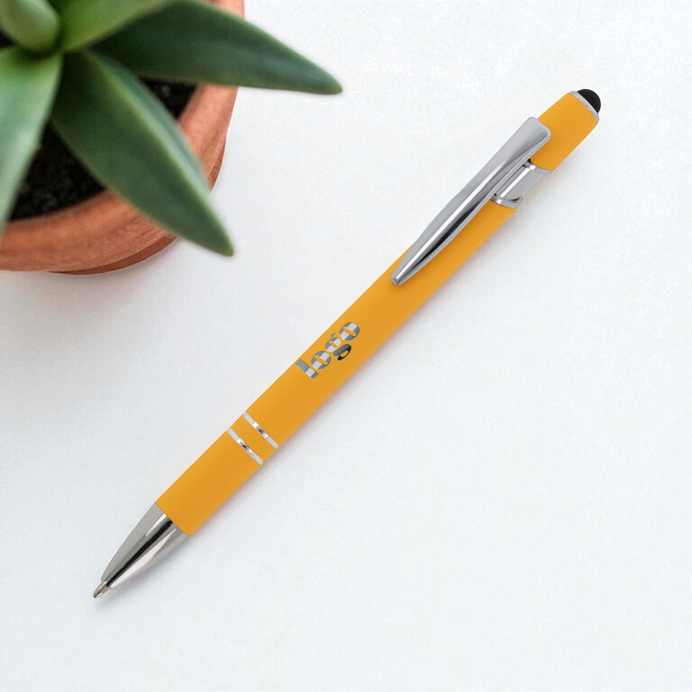 Stylo à bille personnalisable en aluminium avec stylet - Royalo | pandacola