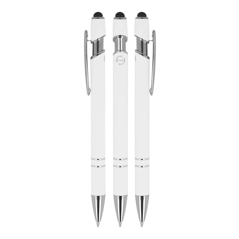 Stylo à bille personnalisable en aluminium avec stylet - Royalo recyclé | pandacolach - 1