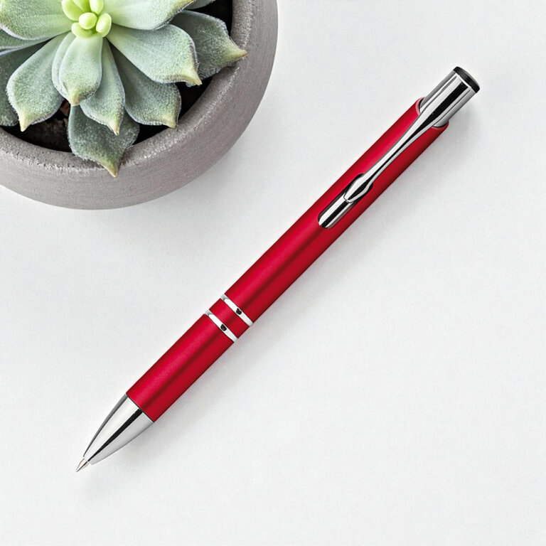 Stylo à bille personnalisé deux stries en ABS - Alimo | pandacolach - 4