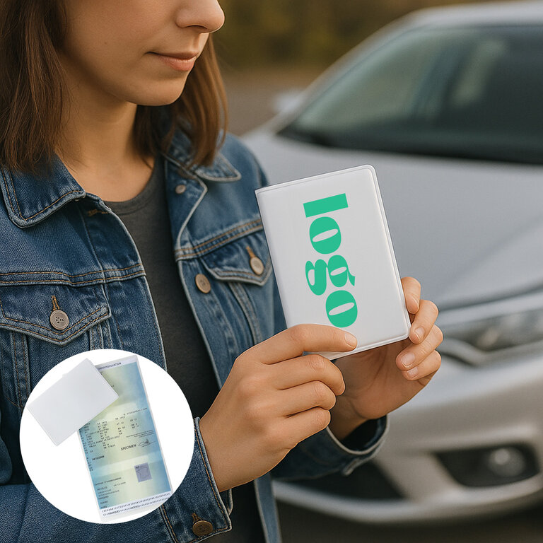 Porte carte grise personnalisé - Plak recyclé | pandacolach