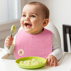 Bavoir personnalisable en coton biologique made in France - Bibby | pandacolach - thumb - 3