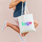Tote bag personnalisable en coton écru 180 gr/m² - Batoo 180 | pandacolach - thumb - 1