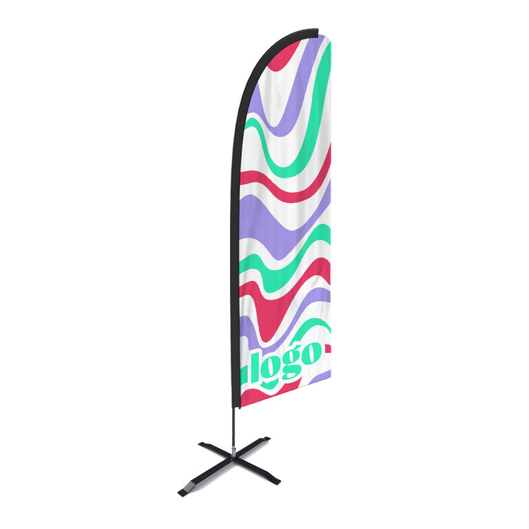 Oriflamme personnalisable aile 2,10m en polyester avec mât en fibre de carbone | pandacolach