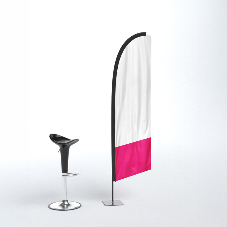 Oriflamme personnalisable aile 2,10m en polyester avec mât en fibre de carbone | pandacolach - 3