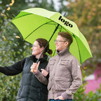 Parapluie personnalisable PET golf et anti-tempête avec manche droit ∅ 120 cm - Donito wood | pandacola - thumb - 1