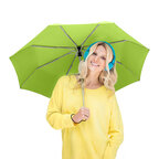 Parapluie pliable personnalisable PET anti-tempête avec poignée assortie à la toile ∅ 97 cm - Antonio PET | pandacola - thumb - 2