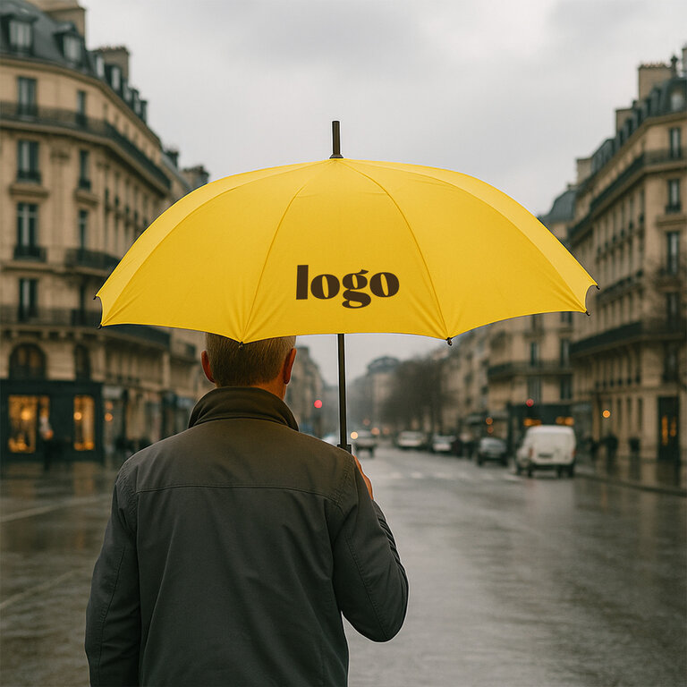 Parapluie personnalisable anti-tempête avec poignée droite en plastique ∅ 105 cm - Bertrand | pandacola