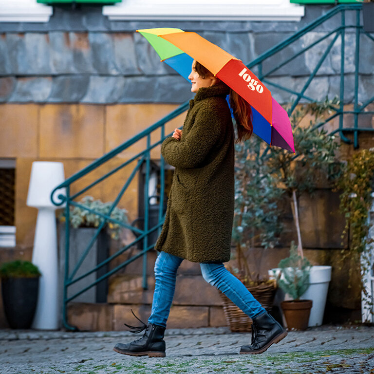 Parapluie de poche personnalisable multicolor ∅ 98 cm - Baloni | pandacolach