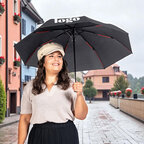 Parapluie de poche personnalisable anti-tempête avec baleine de couleur ∅ 98 cm - Tala | pandacolach - thumb - 1