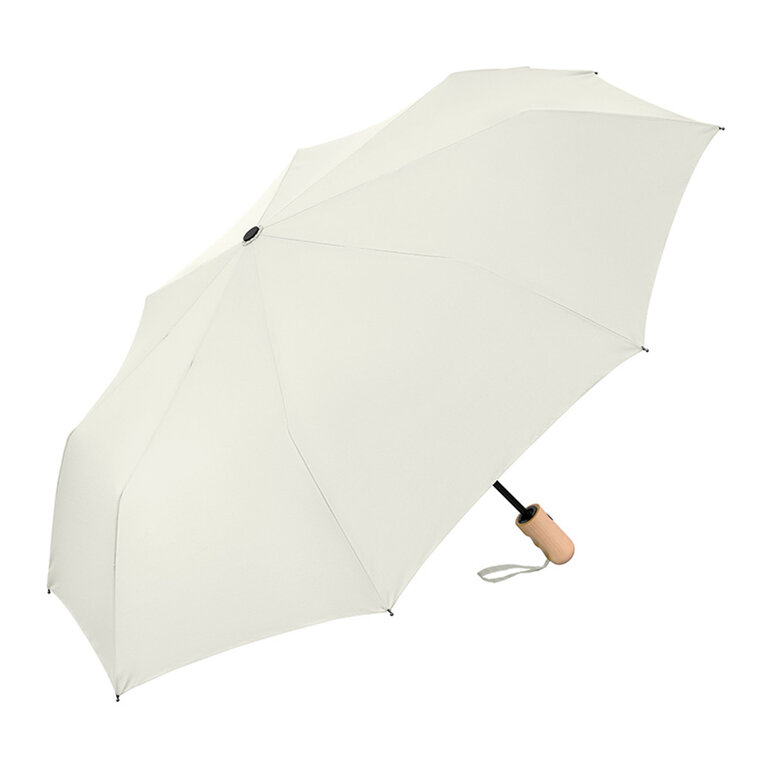 Parapluie de poche personnalisable anti-tempête avec poignée en bois ∅ 100 cm - Bergen | pandacolach