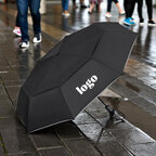 Parapluie pliable personnalisé avec des coutures gris clair ∅105cm - Lille | pandacola - thumb - 3