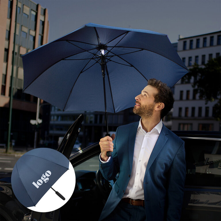 Parapluie personnalisable anti-tempête lumineux ∅112cm - Brighty | pandacola