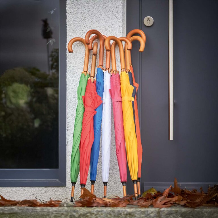 Parapluie personnalisable automatique avec poignée canne en bois - Dundo | pandacola - 10