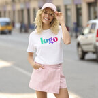T-shirt mixte blanc personnalisable en coton recyclé 150 gr/m² - Explorer | pandacola - thumb - 3