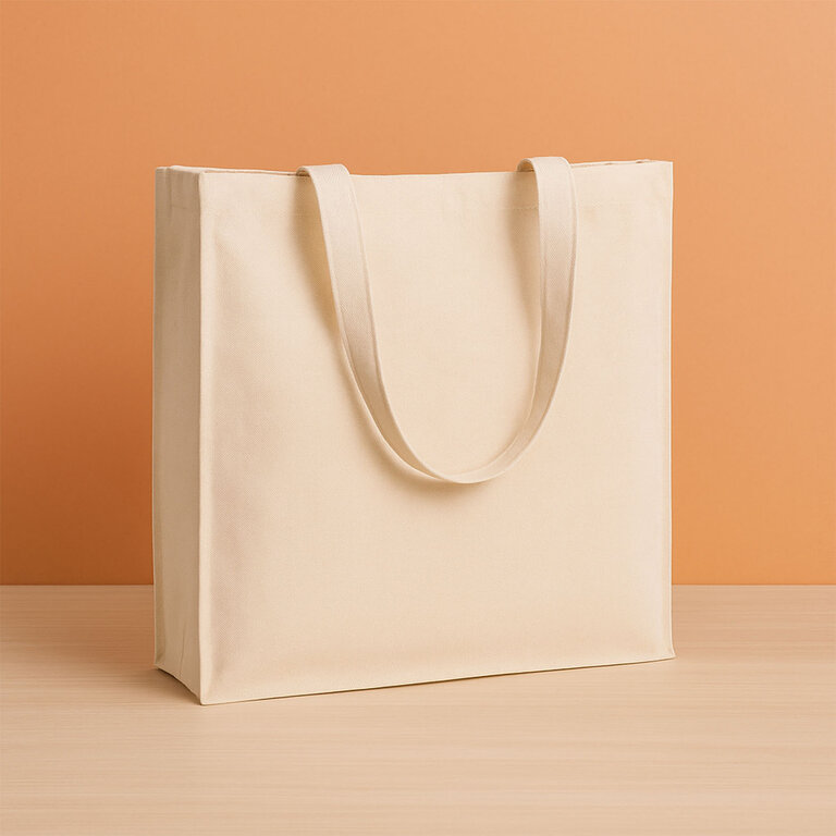 Tote bag personnalisé en coton écru avec soufflet 180 gr/m² - Lirgi 180 | pandacolach - 4