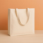 Tote bag personnalisé en coton écru avec soufflet 180 gr/m² - Lirgi 180 | pandacolach - thumb - 4