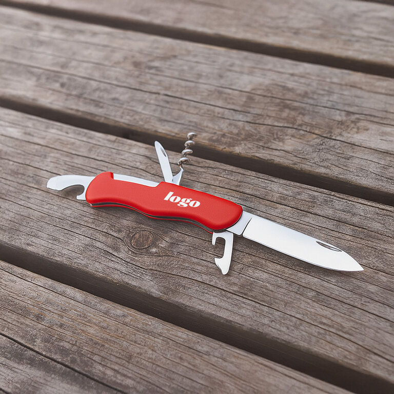 Canif multi-usages personnalisable en acier inoxydable 5 fonctions - Lixmor | pandacolach
