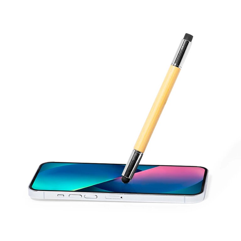 Stylo crayon éternel personnalisable en bambou 2-en-1 - Lior bambou | pandacolach - 3