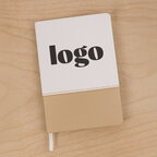 Bloc-Notes personnalisable en velours côtelé et cuir PU recyclé - Rivox | pandacola - thumb